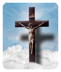 Crucifix Blue Clouds